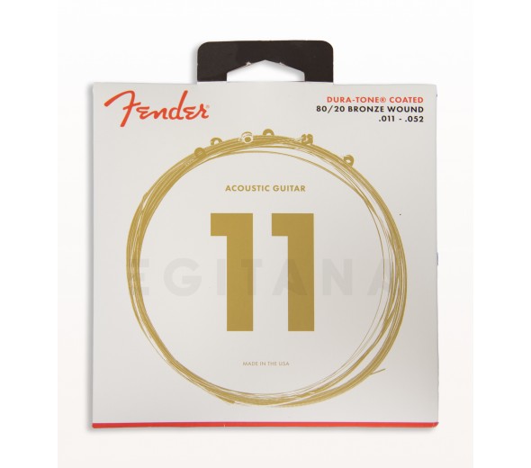Fender Jogo de Cordas 011 Bronze Guitarra Acústica 880CL Coated 011052 Fender Jogo de Cordas 011 Bronze Guitarra Acústica 880CL Coated 011052